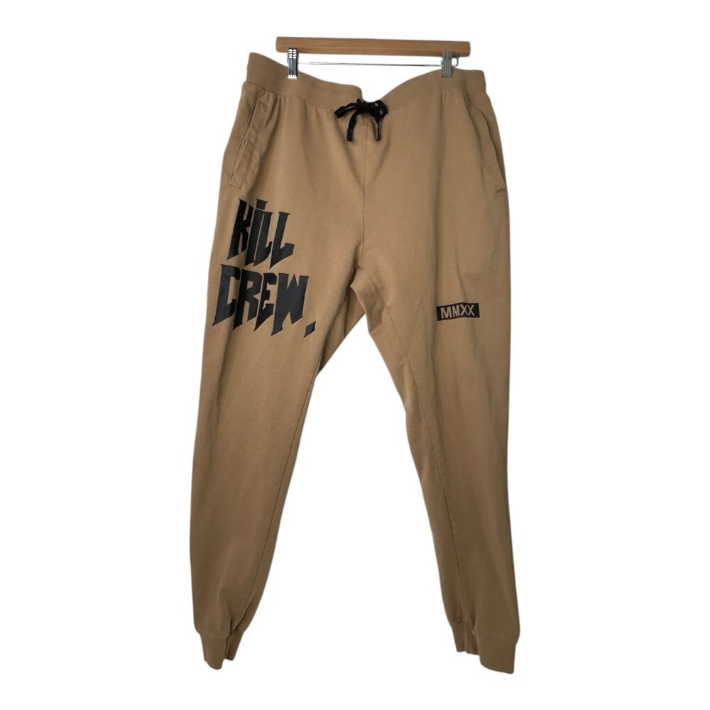 Kill Crew Camel Joggers with Black Graphics